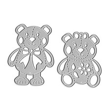 Metal Two Bears Cutting Dies,Cute Teddy Bears Die Cuts A pair of little bear