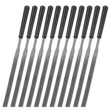 Image of 20pcs Second Cut Steel Flat Needle File with Plastic Handle 3mm x 140mm