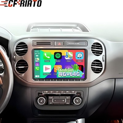 Android 15 4+64G Carplay Autoradio GPS Navi RDS WIFI Für VW Tiguan 5N Golf Plus