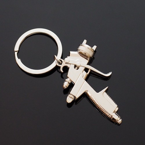 5 Pack Spray Paint Gun Metal Key Chain Ring Pendant Keychain