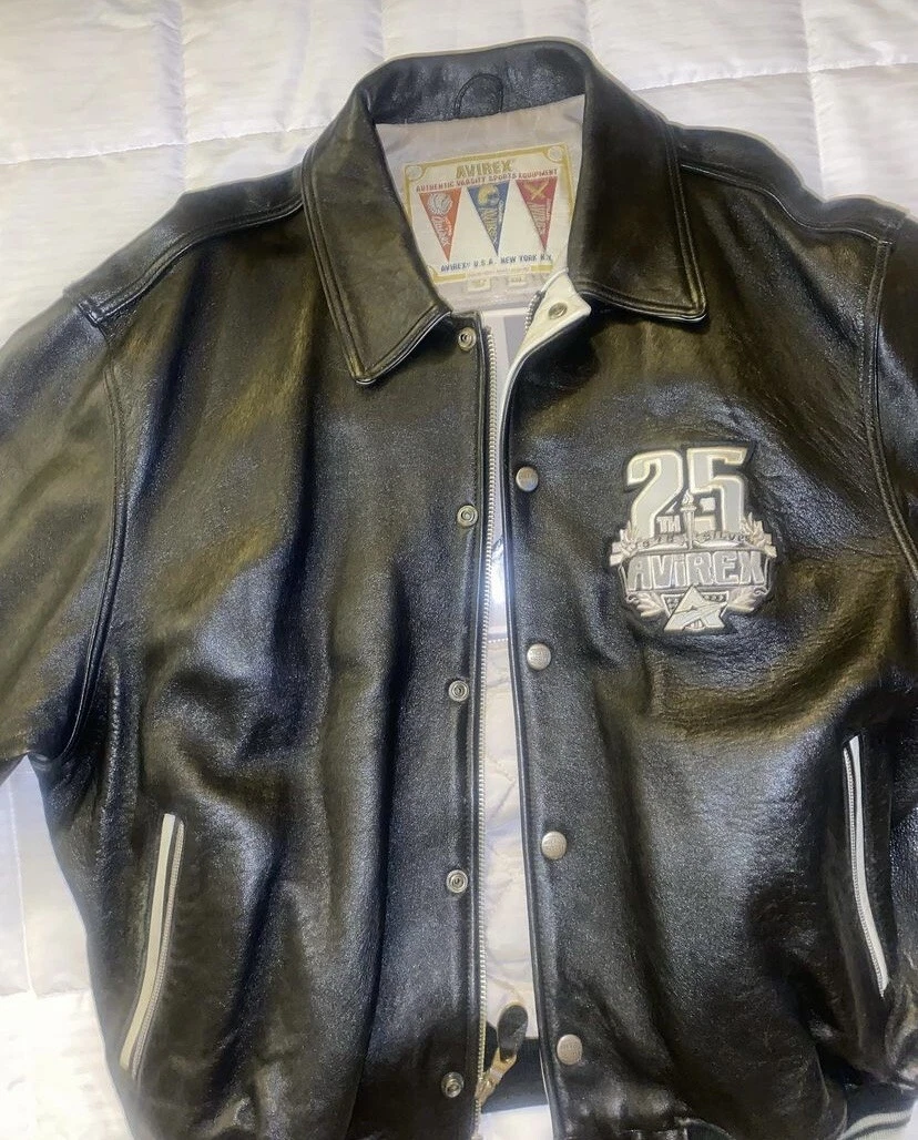 Avirex Jacket 25th Silver Indian great condition no tears or