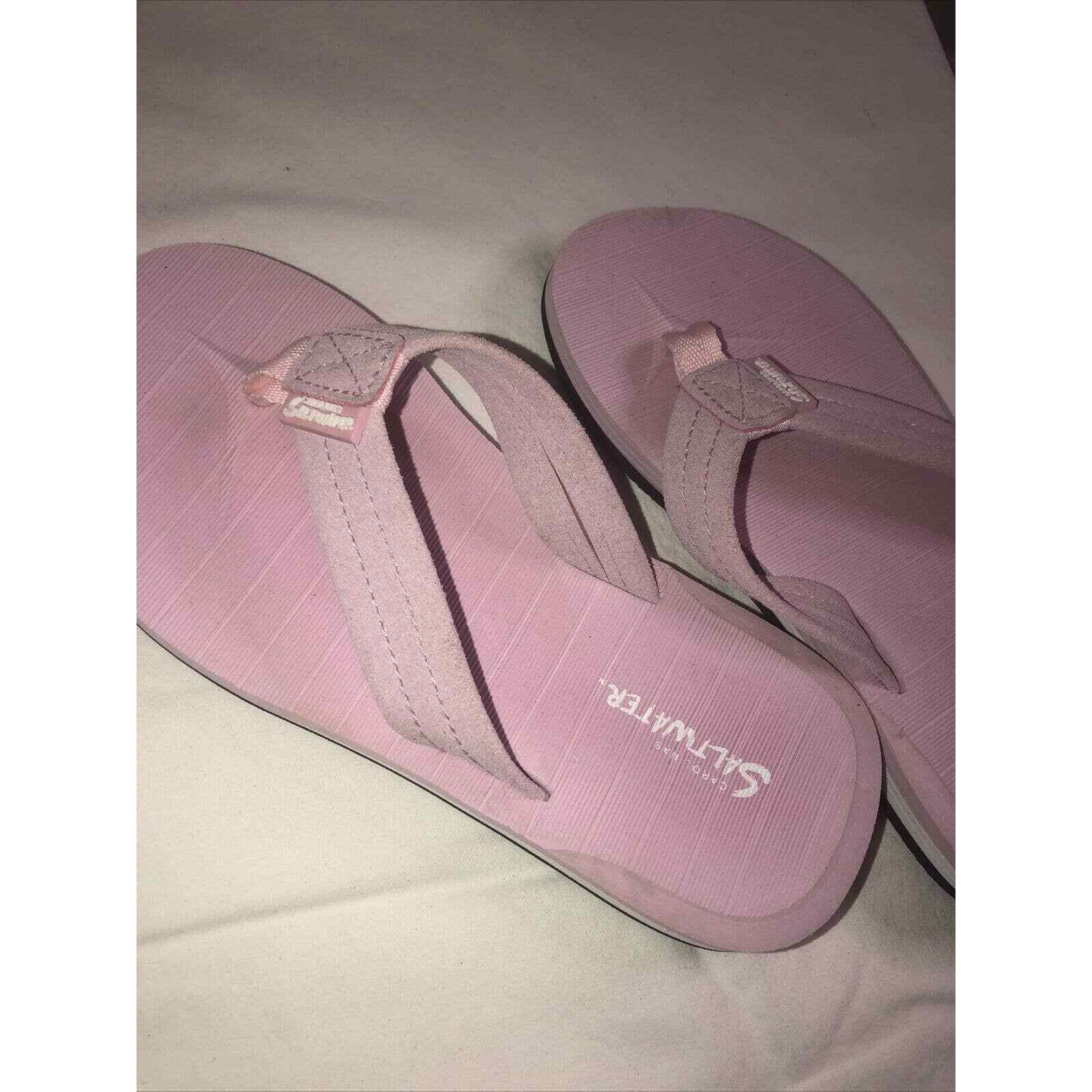 CAROLINAS SALTWATER SLIP-ON THONG SANDAL/SHOE, LIGHT PINK GIRLS SZ 1. | eBay