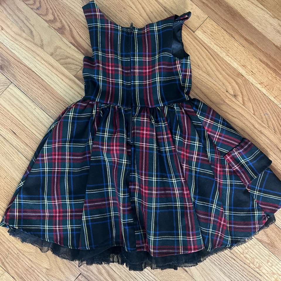Girl Harajuku Mini for Target Holiday Plaid Party Dress Size M 7/8 - Image 4 of 4