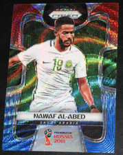 2018 Prizm World Cup Nawaf Al-Abed Red & Blue Wave Prizms Refractor Parallel