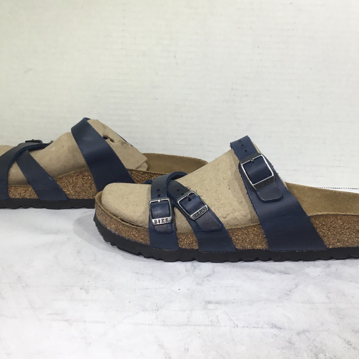 Birkenstock Womens Size 7 EU 36 Narrow Franca Blue Leather