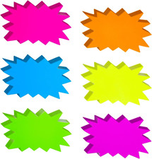 Juvale 60 Pack Neon Starburst Sale Signs for Retail Store Display, Price Tag