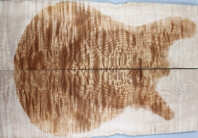 5A Figure Les Paul Guitar Top Quilted Maple Wood Bookmatch Set Luthier Supply