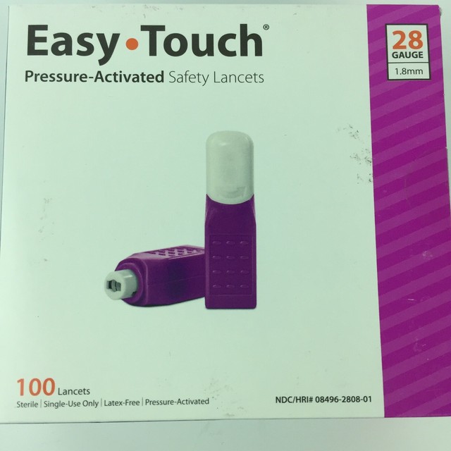 Easy Touch Pressure Activated Safety Lancets 28g 100 Lancet for sale
