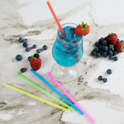 250 Jumbo Spoon Straws Multi Color 7.75.'' Smoothie-Slushie-Shake  Free Ship US 