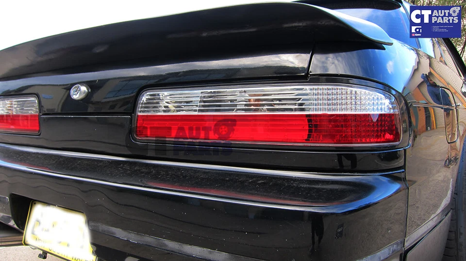 Clear Red LED Tail Lights for 89-94 Nissan Silvia S13 DMAX taillights - Image 2 of 4