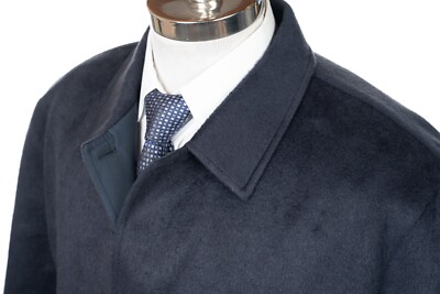 KIRED Navy Reversible Overcoat All Seasons Wool Regular Fit Jacket 38 (EU 48) S