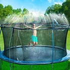 Bobor Trampoline Sprinkler for Kids Outdoor Water Sprinkler Toys, 39ft. - Black