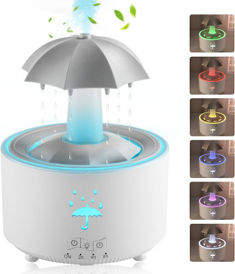 Aroma Diffuser & Humidifier with Rain Sounds, Mood Light, and Timer