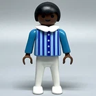 Playmobil Victorian Ethnic Male Child Black Figure Blue Striped Pajamas Mansion