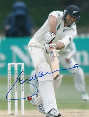 5x7 Original Autographed Photo of Former New Zealand Cricketer Stephen Fleming