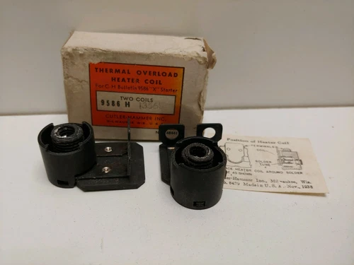 LOT OF (2) NEW OLD STOCK! CUTLER-HAMMER THERMAL OVERLOAD HEATER COILS H1356