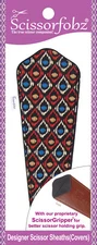 SCISSORFOBZ Designer Scissors Sheath Cover Single large Red Multicolor Flame