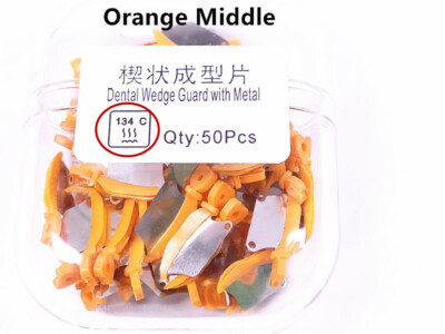 50-Pack Dentist Fender Wedges – Tooth Prep Dental Wedges – Protects Gingiva – Sizes S, M, L (Green, Orange, Purple)