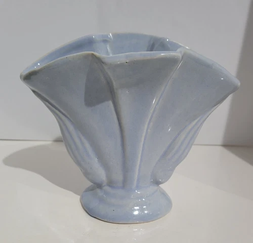 Vintage Niloak Wing Victory Pottery Blue Vase