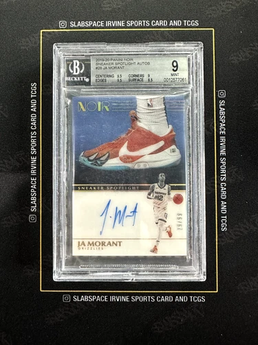 2019-20 PANINI NOIR SNEAKER SPOTLIGHT AUTOS #28 JA MORANT 29/99 BGS 9