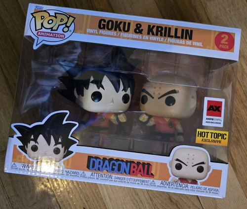 Funko Pop! Paquete de 2 Dragon Ball Goku y Krilin Anime Expo tema candente exclusivo