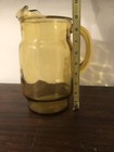 Vintage Amber Glass Pitcher With Ice Lip Excellent Condition — photo 5