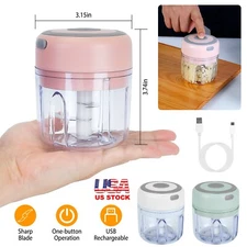 250ML Mini Electric Garlic Chopper Powerful Food Blender Pepper Chopper 8.5OZ