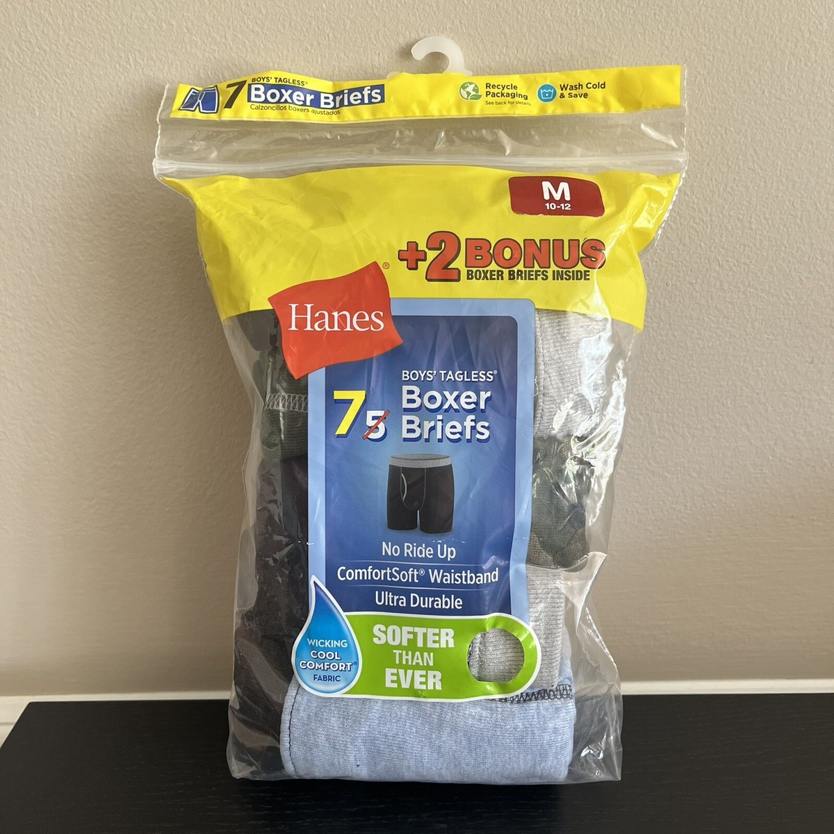 Pack Calzoncillo Calzoncillo Udy Hanes Boys M 10-12 Tagless Boxer