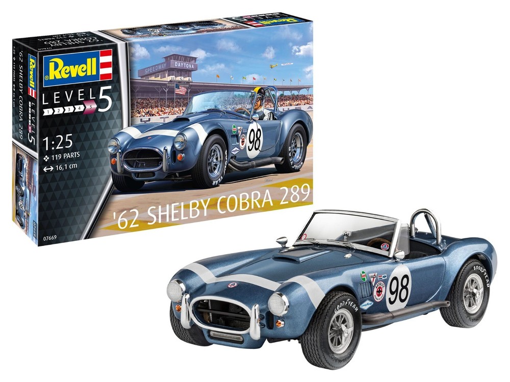 Revell Germany 1962 Shelby Cobra 289 Race Car 1:25 7669 Plastic Model Kit
