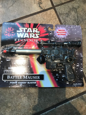 Star Wars Episode 1 Battle Mauser Power Soaker Blaster Toy Water Gun Larami New