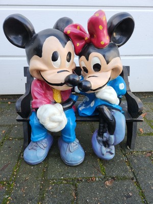 Extremely Rare! Mickey and Minnie Mouse Cuddleling Old Vintage Big 