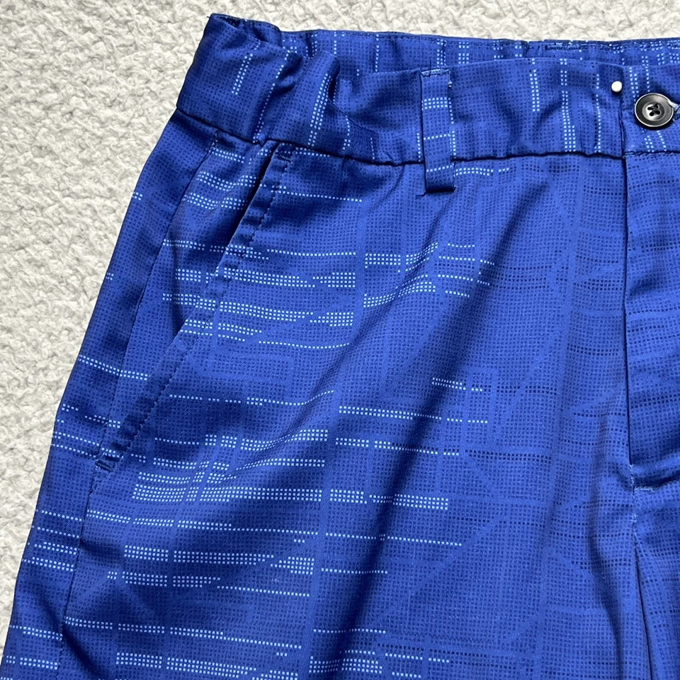 Шорты Slazenger для мальчиков молодежные большие синие в полоску для гольфа 10 дюймов внутренний шов регулируемая талия - Изображение 4 из 4