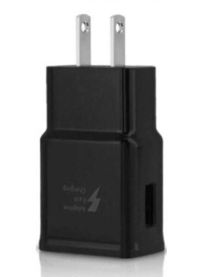 Fast Rapid Wall Charger+Charging Cable Cord For Samsung Galaxy J3 J7 S6 S7 Black - Image 2 of 3