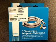 Smart Choice 6' Stainless Steel Refrigerator to Valve Waterline Kit