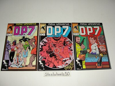 DP7 #1 2 & 8 Comic Lot Marvel 1986 New Universe Mark Gruenwald Paul Ryan