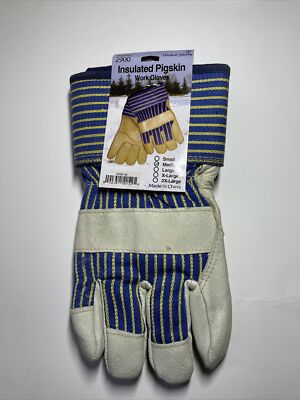 Insulated Pigskin Work Gloves Medium -1-