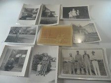 9F7 Vintage estate photo lot of 9 photos 1950's house views kids military