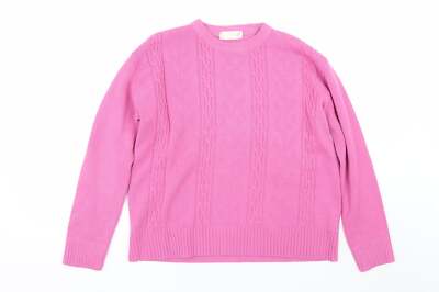 Choice Damen Pullover Rosa Rundhals Acrylmischung Größe XL