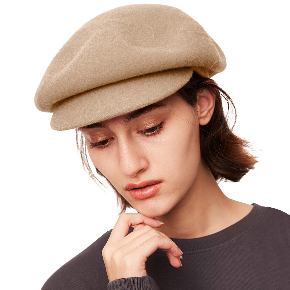 5638 Women\'s Beret Hats Classic French Beret Hats Casual And Chic Vintage Oh! Women Beret Hat Classic French Style 100% Wool Cap Fall  main image 3