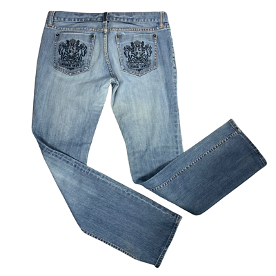 FCUK French Connection Button Fly Jeans 8 Med Wash Denim Low FCUK French Connection Button Fly Jeans 8 Med Wash Denim Low