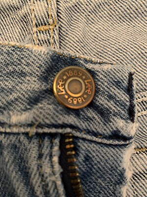 Men's Pre-owned LEE Jeans 34x30 Rugged Worn Shred Hobo Chic