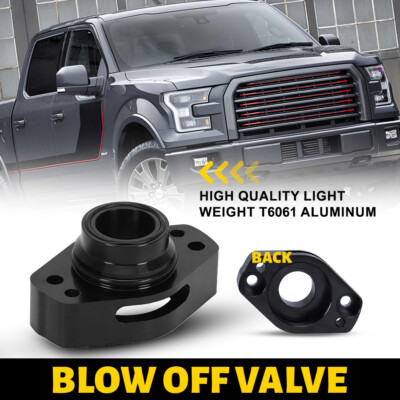 BLACK Turbo Blow Off Valve Adapter BOV Fit 2016+ Ford F-150 2.7L 3.5L Ecoboost