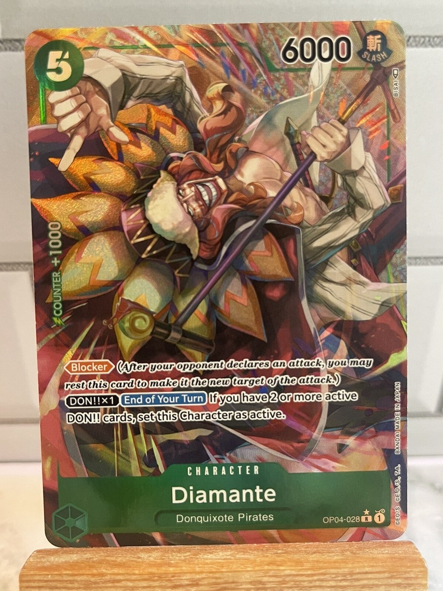 One Piece TCG OP04-028 Diamante Alt Art ENGLISH Kingdoms Of