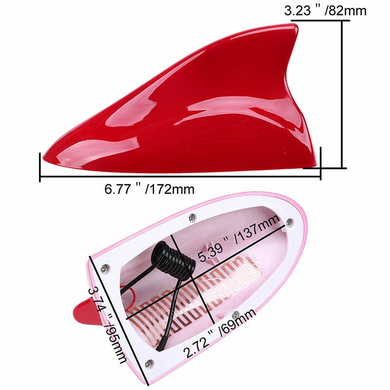 Cubierta aérea de señal de radio AM/FM antena aleta de tiburón techo automático para Hyundai rojo Foto 3 de 4