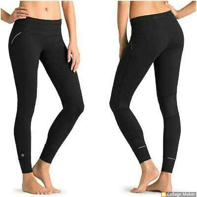 ★ ATHLETA ★ ATHLETA Relay Tights Running Workout Reflective #903959 Black Sz L