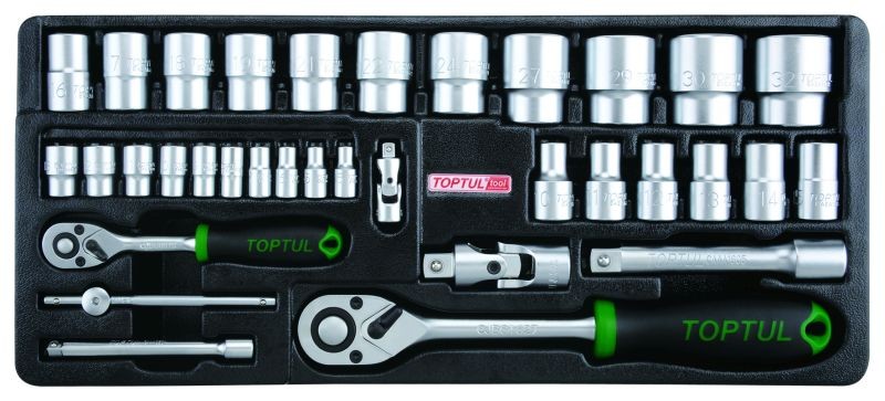 Für TOPTUL GCAT3402 Insert tray with tools for trolley with equipment 34 pcs GC
