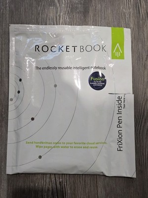 ROCKETBOOK FUSION EXECUTIVE Smart Reusable Notebook  Black NEW SEALED WITH RIP.