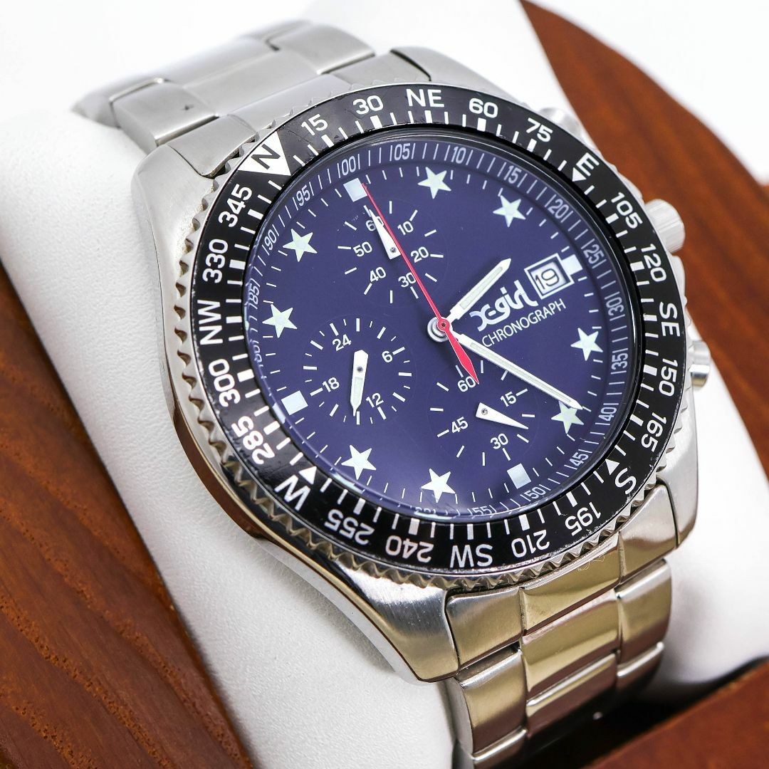 X-Girl Navy Luminous Citizen Quartz Chronograph Watch Pre-Owned