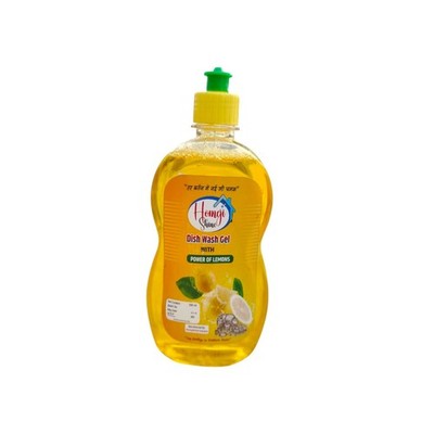 Homaji Shine Lemon Dish Wash Gel 500ml - Grease Cutting Liquid Detergent