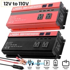 Convertidor De Corriente 5000W Para Carros Coche DC 12V a 110V AC Inversor 4 USB